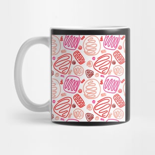 Red Pink One Line Shapes Mug